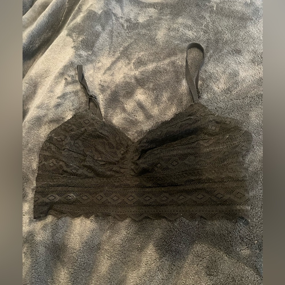 Victorias Secret (Pink) Lace Black Bralette - XS
